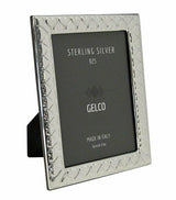 Gelco Italian 925 Sterling Silver 5X7 Hearts Picture Frame