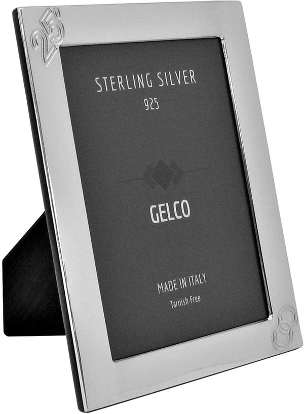 ITALIAN 925 STERLING SILVER 25TH ANNIVERSARY PICTURE FRAME